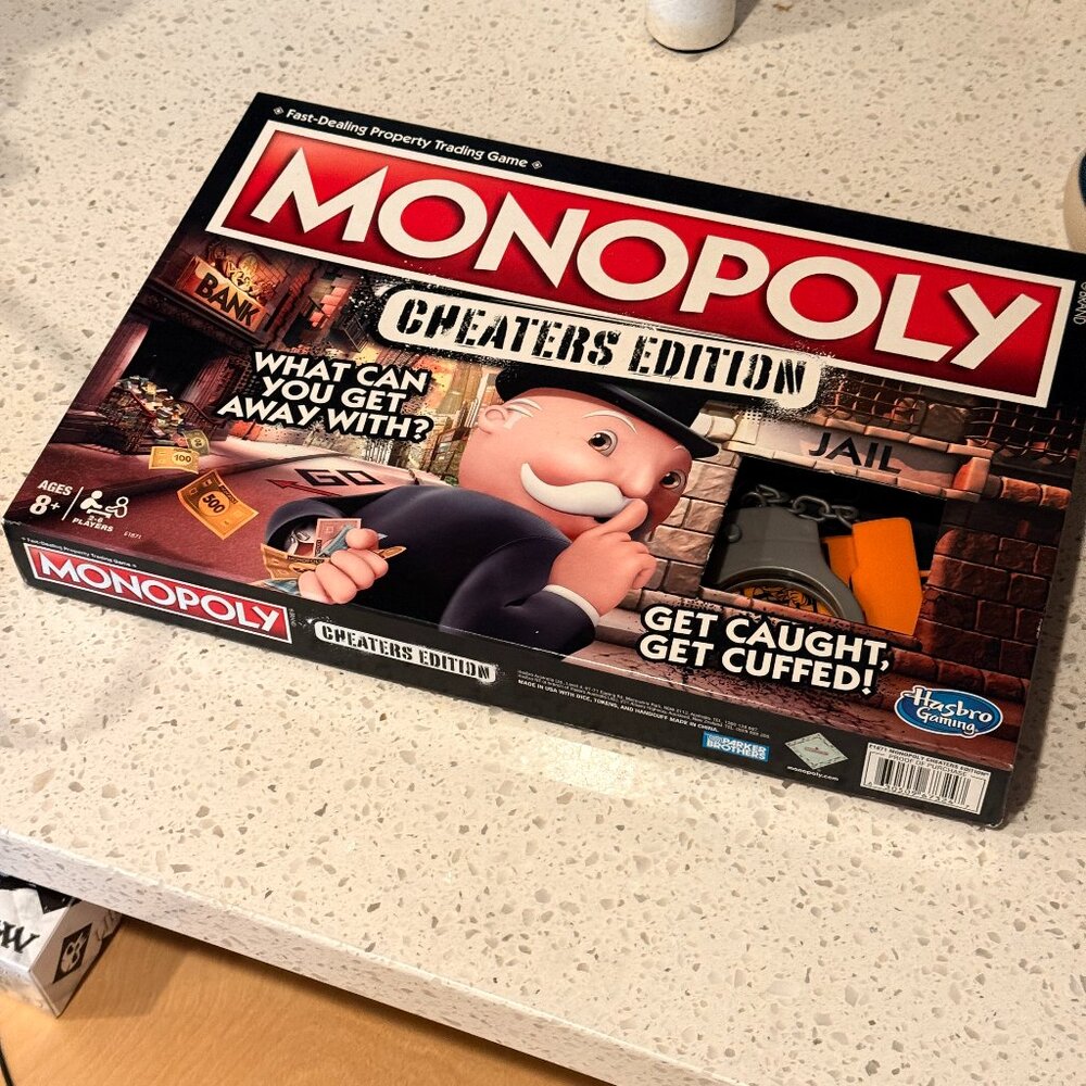 Monopoly Cheaters Edition Board Game for Families and Kids, Family Game, Ages 8